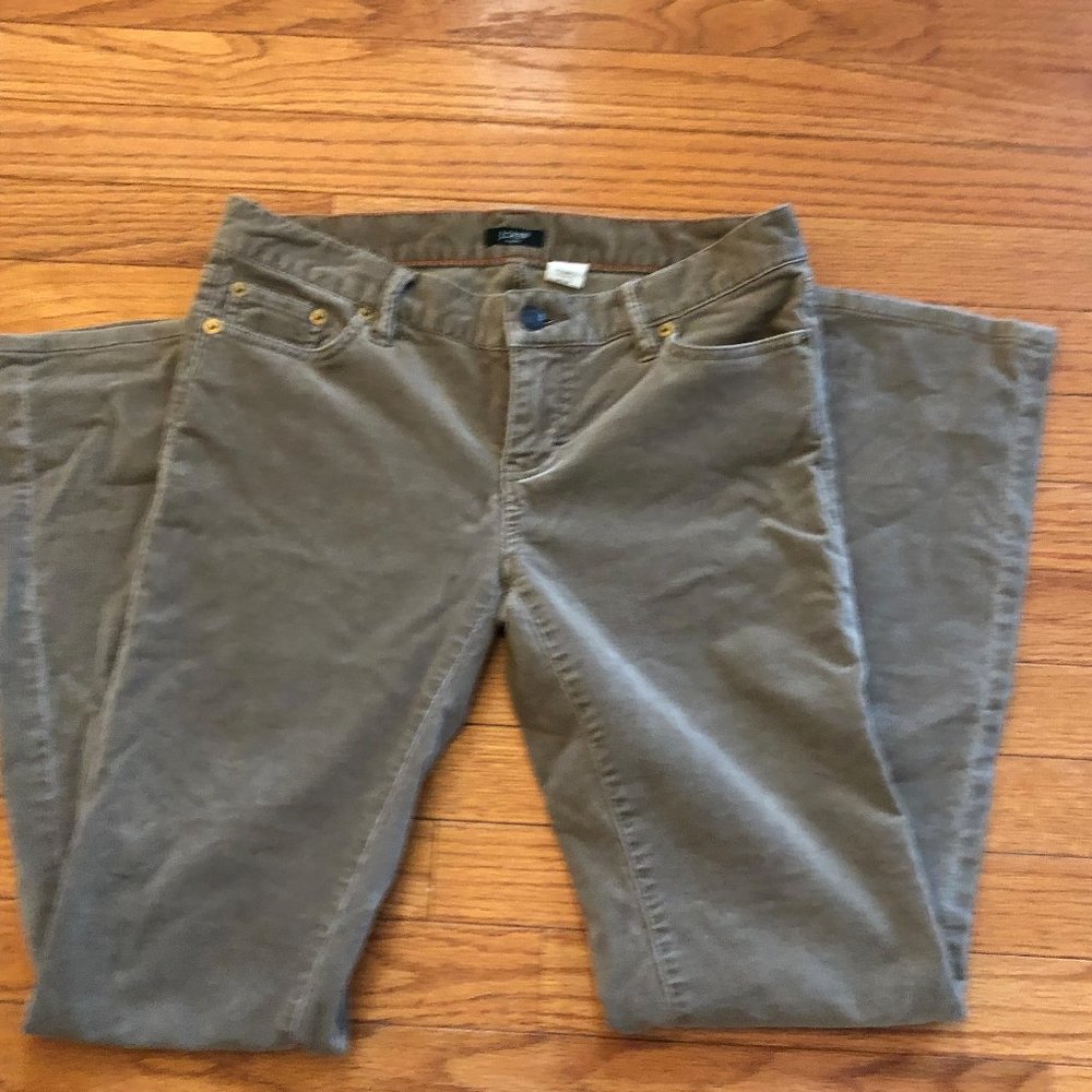 J Crew Bootcut Tan/Taupe Stretch Cords, Size 2P